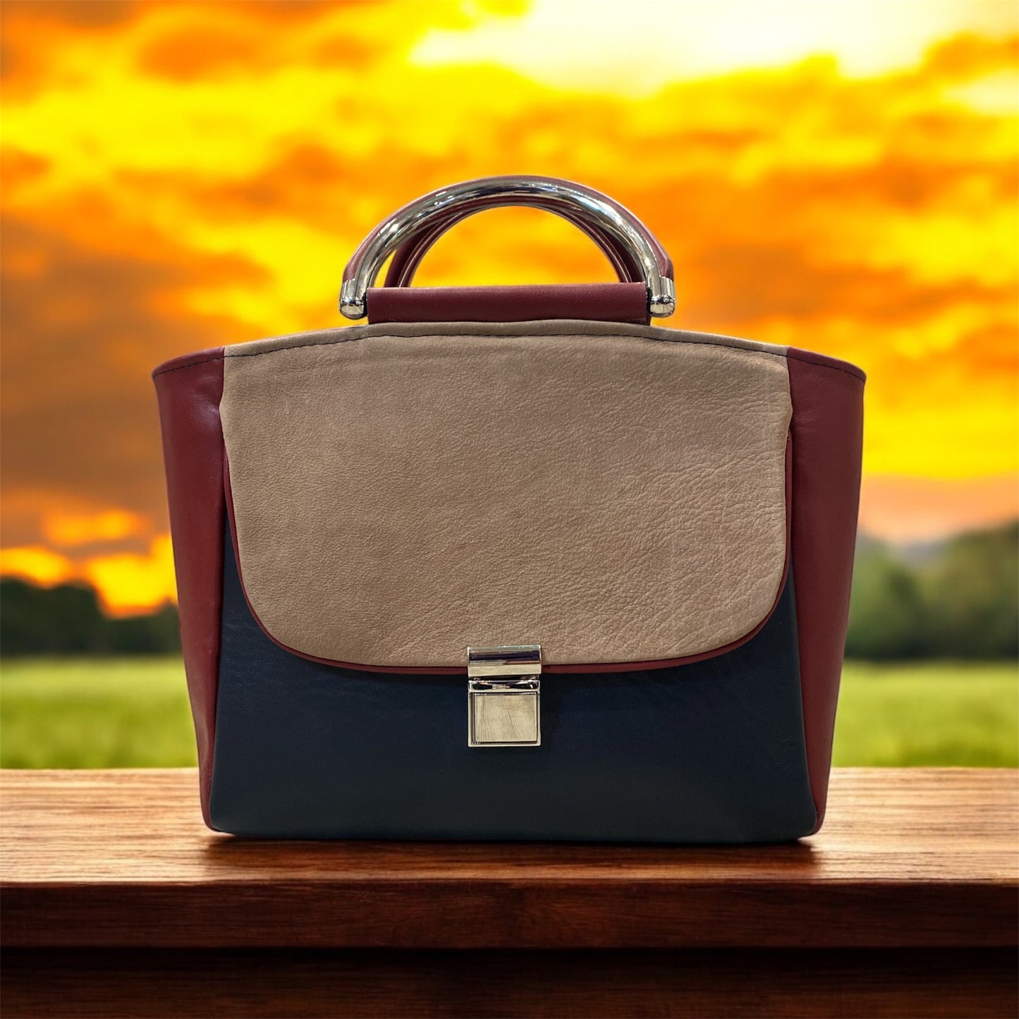 Ruby Satchel Handbag-Italian Leather