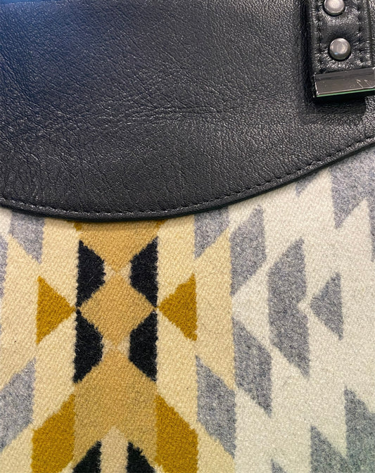 5th Street Purse-Italian Leather & Pendleton Wool